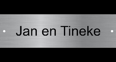 rvs naambordje voordeur | rvs naamplaatje 8x2cm