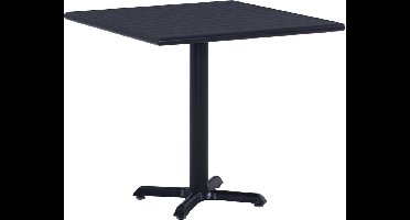 vidaXL - Tuintafel - 80x80x75 - cm - zwart