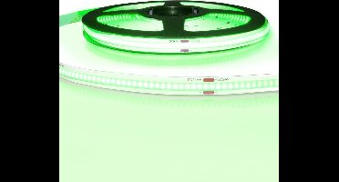 5 meter gekleurde COB led strip IP20 24V - Groene kleur - 384 leds p/m