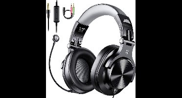 DrPhone O2 Game Headset 40mm met afneembare microfoon - PC-gaming Hoofdtelefoon & in-line bediening Mute & Dubbele 3,5 mm "Y" -verlengkabel