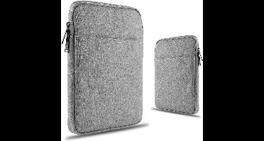 DrPhone S02 7-8 inch E-Reader Soft Sleeve Beschermhoes - Draagtas hoes - Tablet hoes - Cover - Geschikt voor o.a Tablet/ E-Reader - Zilver