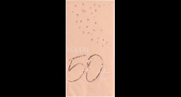 Folat - Servetten 50 jaar Elegant Lush Blush (10 stuks)