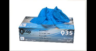 Wegwerp handschoenen - Nitril handschoenen - Poedervrij - blauw - maat L - 100 stuks
