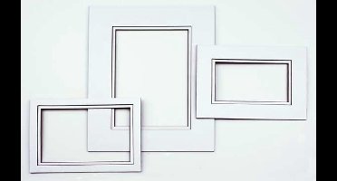 Passepartout Dubbeldik Wit/Zwart 27,9x35,6cm (10 stuks)