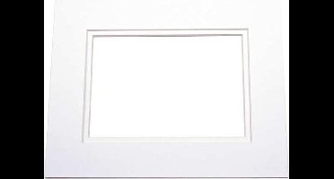 Passepartout Dubbeldik Super Wit/Super Wit 20,3x25,4cm (25 stuks)