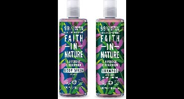 Faith in nature lavender en geranium shampoo en body wash