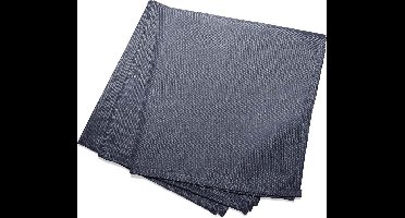 Servetten Essentiel 40x40cm donker grijs 3 stuks polyester