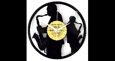 Yesterdays Vinyl Klok Saxofonisten - 30 cm - Met geschenkverpakking