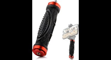 MOJOGEAR Handvat voor smartphone / camera / GoPro - Rubber - Zwart/Rood