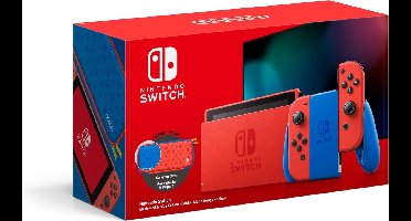 Nintendo Switch Console - Rood / Blauw - Nieuw model - Super Mario Limited Edition