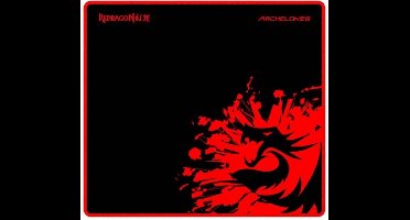 Red Mousepad Archelon - Gaming Mousepad Redragon - Muismat voor gaming - Soft Silk Design Mousepad Red & Black