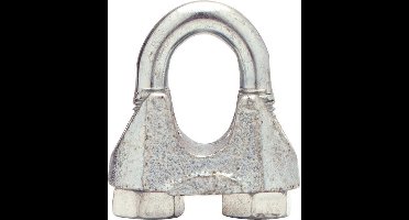 100 stuks Staaldraadklem Kabelklem - 6 mm - Gegalvaniseerd