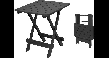 MaxxGarden Tuintafel - Campingtafel - Kunststof zwart - 44x44x57cm