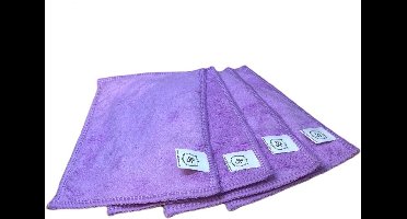 4x Nano brillendoekjes paars Brightandshine - brilreiniging - Nano reiniging - brillendoek - nanodoek - beeldscherm doek