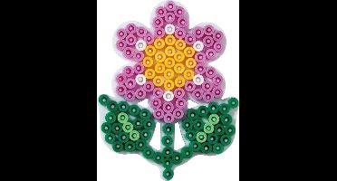 Hama midi strijkkralen BLOEM / BLOEMPJE figuur / grondplaat / vormpje voor normale strijkparels (strijkkralenbordje / legbordje natuur)