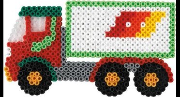 Hama midi VRACHTWAGEN / AUTO / TRUCK / VRACHTAUTO strijkkralen vormpje / figuur / grondplaat voor normale strijkparels (strijkkralenbordje / legbordje voertuig), creatief kralen cadeau
