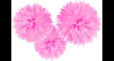 Roze bollen ophangdecoratie - Feestdecoratievoorwerp