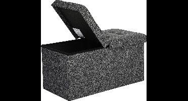 Hoppa! Zitbank met Opbergruimte 80 L - Grijs - MDF - 76 x 38 x 38 cm