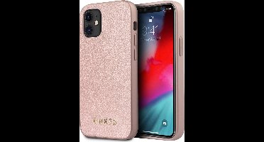 Roze hoesje van Guess - Backcover - iPhone 12 Mini - Iridescent