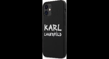 Zwart hoesje van Karl Lagerfeld - Backcover - iPhone 12 Mini - Graffiti