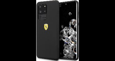 Ferrari SF Silicone Back Cover - Geschikt voor Samsung Galaxy S20 Ultra - Zwart