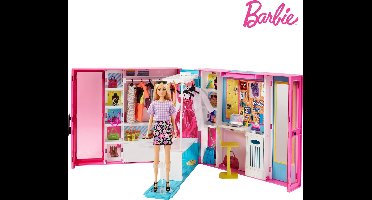 Barbie Droom Kledingkast met pop - Poppenset
