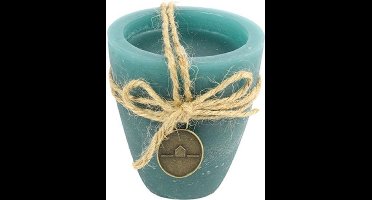 Countryfield - Kaars beker - Tonnie S - Petrol - Hoogte 9 cm