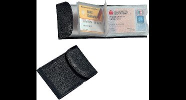 Creditkaart etui Alassio met RFID Document Safe, zwart nappaleer, 10,5 x 7,5 cm