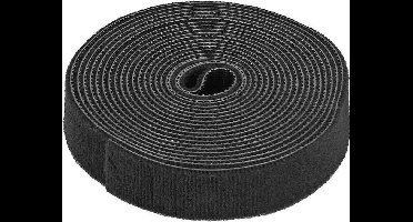 EGB Rol Klittenband / Velcro zwart 3 meter 14mm breed