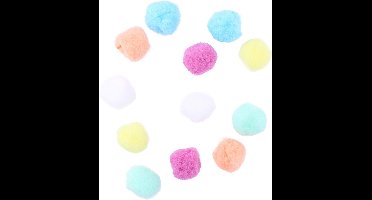 Gekleurde Pompons, 12st.