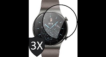 Screenprotector geschikt voor Huawei Watch GT 2 Pro - Full Screen Protector - 3 Stuks
