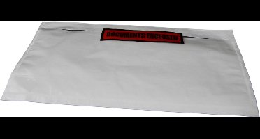100 stuks - Paklijstenveloppen DL - 228 x 120 mm - documents enclosed