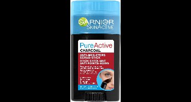 Garnier Skinactive Face Pure Active Charcoal Scrub-stick - 50 ml - Gezichtsreiniger - Anti Mee-eters