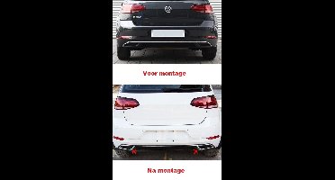 Uitlaat Look Strip Lijst Trim Chrome Geschikt Voor Golf 7 VII Facelift Achterbumper Tsi Tdi Sierstuk