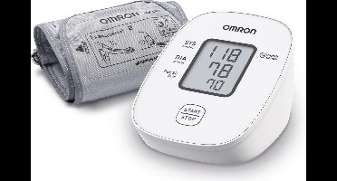 OMRON X2 Basic Bloeddrukmeter Bovenarm - Aanbevolen door Hartstichting - Blood Pressure Monitor met Hartslagmeter – Onregelmatige Hartslag - Klinisch Gevalideerd - 22 tot 32 cm Manchet – 5 jaar Garantie