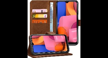 Samsung A20s Hoesje - Samsung Galaxy A20s Hoesje - Samsung A20s Hoesje Book Case Kunstleer Wallet Cover Bruin