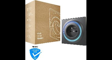 FIBARO Walli Outlet type E - Slimme inbouw stekker voor BE / FR - Antraciet - Z-Wave Plus