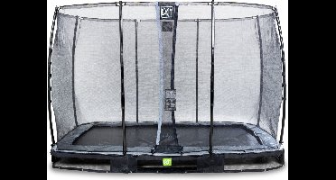 EXIT Elegant inground trampoline 214x366cm met Economy veiligheidsnet - zwart