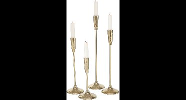 Kandelaar - 4 set - 41cm - Aluminium - Ø 10 cm - Goud