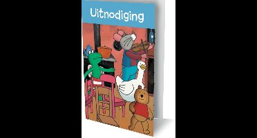 Kikker - 6 Dubbele Uitnodigingen Met Envelop – Ik Geef Een Feestje!