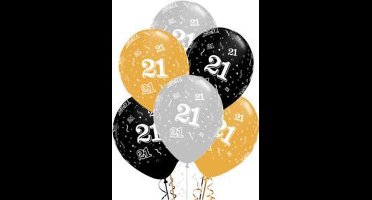 Ballon 21 jaar , 10 stuks kindercrea