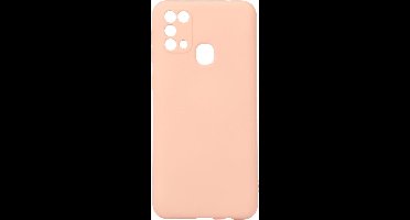 Shop4 - Geschikt voor Samsung Galaxy M31 Hoesje - Zachte Back Case Mat Licht Roze