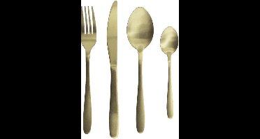 Excellent Houseware Bestekset - 16-delig - Goud - 4 Persoons