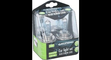 Grundig H7 Autolampen – Blue Xenon Look – H7 12V 55W Halogeenlampen – +50% Licht – Set van 2