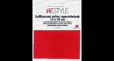 Plakbaar Nylon Reparatiedoek - Rood - 10 x 20 cm