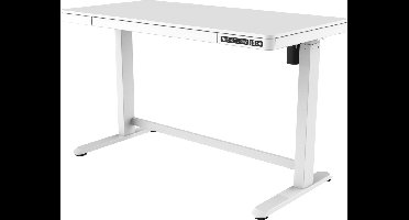 Zit-Sta Werkplek 120cm Kunststof Wit Blad Elektrisch Verstelbaar