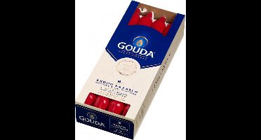 GOUDA Dinerkaars Gouda Kroonkaarsen 240/24 rood 16 kaarsen in 2 verpakkingen