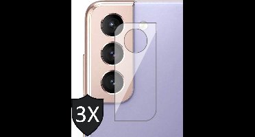 Camera Lens Screenprotector geschikt voor Samsung S21 Plus - 3x Glas Screen Protector