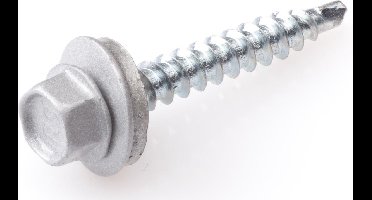 Dak & Gevel - Profielplaatschroef - 4,9 x 35mm - Verzinkt - Voldraad - Antraciet (50 stuks)