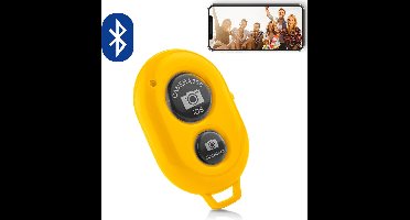 MOJOGEAR Bluetooth remote shutter - Afstandsbediening voor smartphone camera — Compatibel met Android / iOS / Windows Phone – Geel